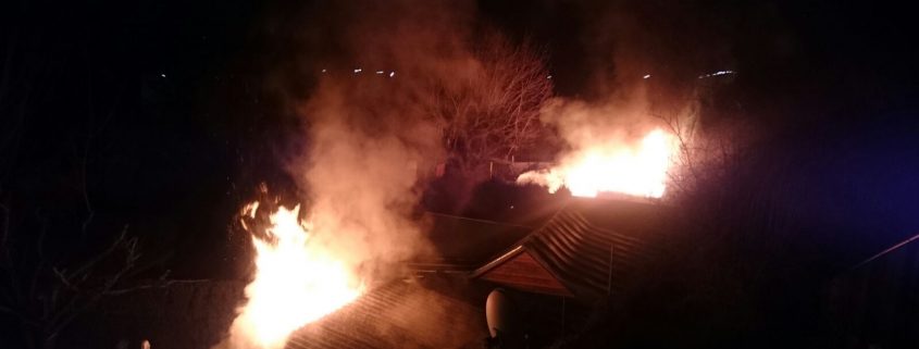 Brand im Kleingartenverein – Feuerwehr mit vier Löschleitungen im Einsatz