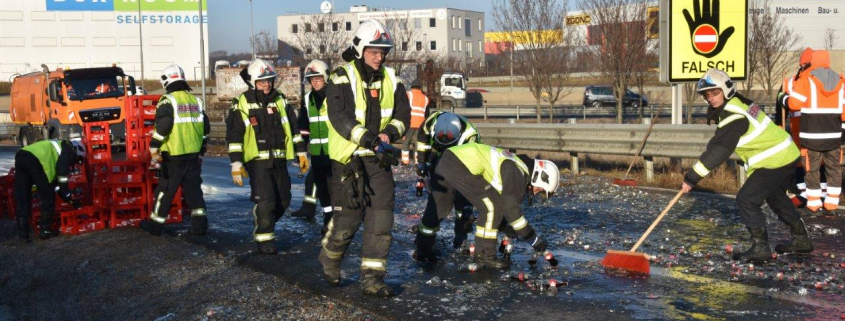 Autobahnausfahrt wegen Scherbenmeer gesperrt