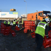 Autobahnausfahrt wegen Scherbenmeer gesperrt