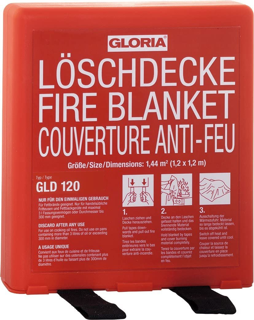 GLORIA Löschdecke GLD 120, EN 1869, gegen Fettbrand, Glasfaser